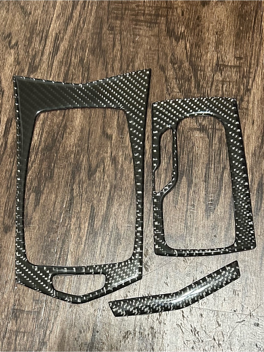 Black Carbon Fiber Trim Center Console Accent Kit Cadillac ATS